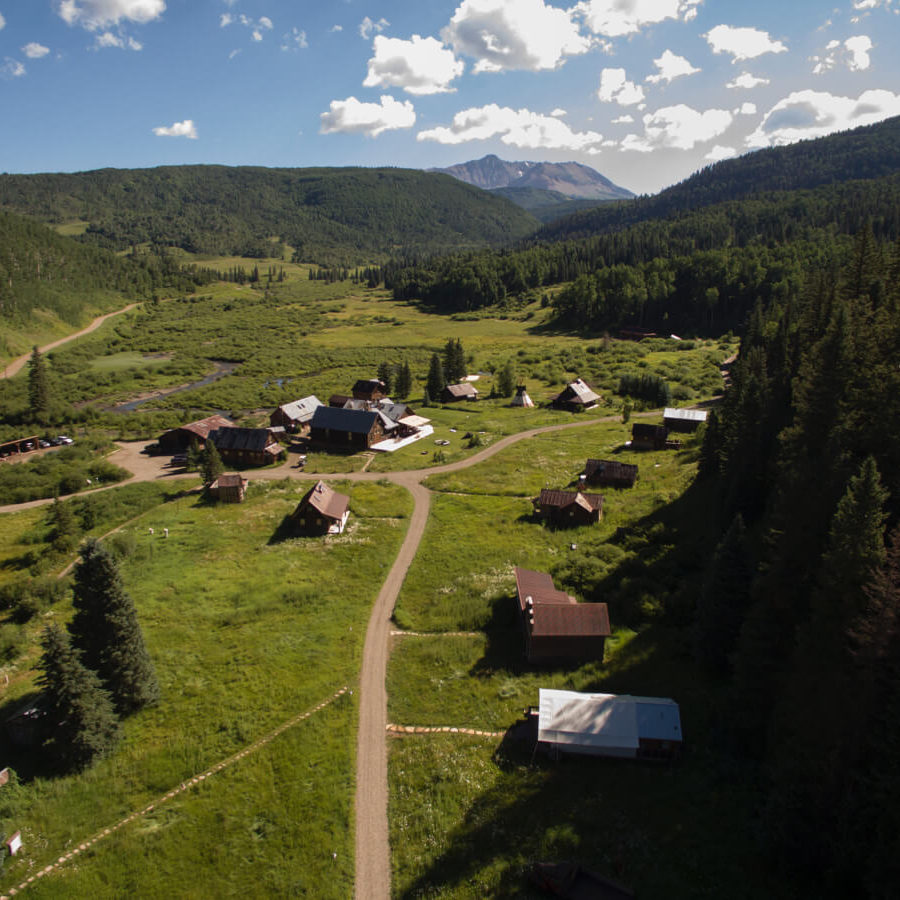 Aerial town view