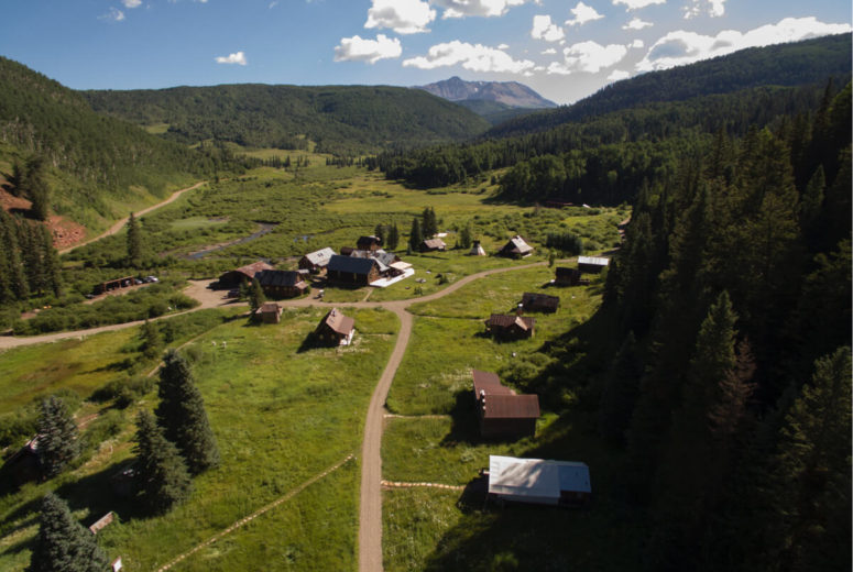 Aerial town view