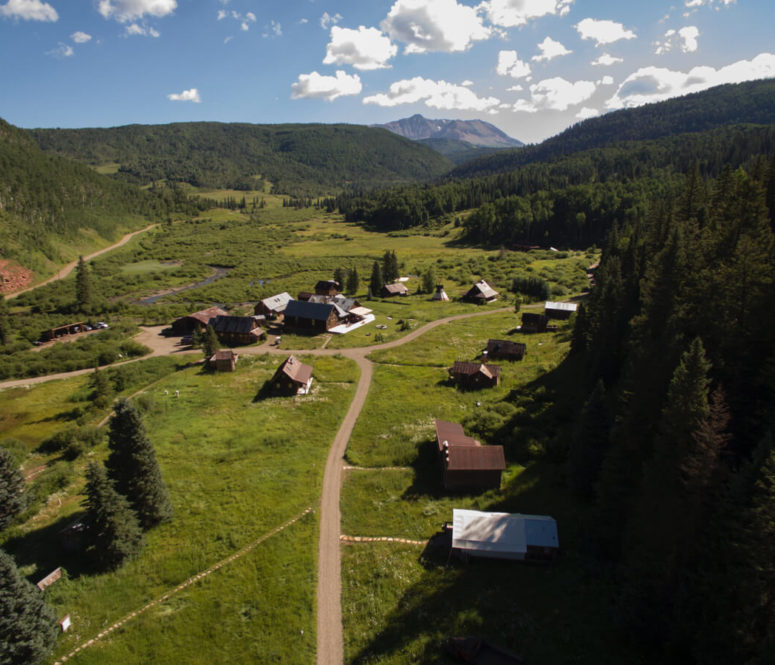 Aerial town view