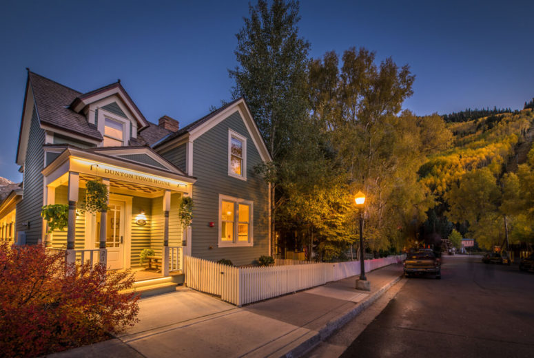 Dunton Town House at dusk