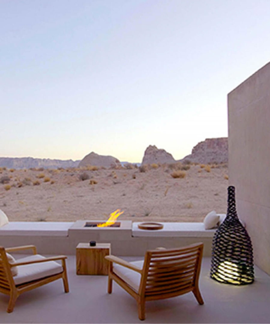 Desert landscape view from Amangiri resort, Utah