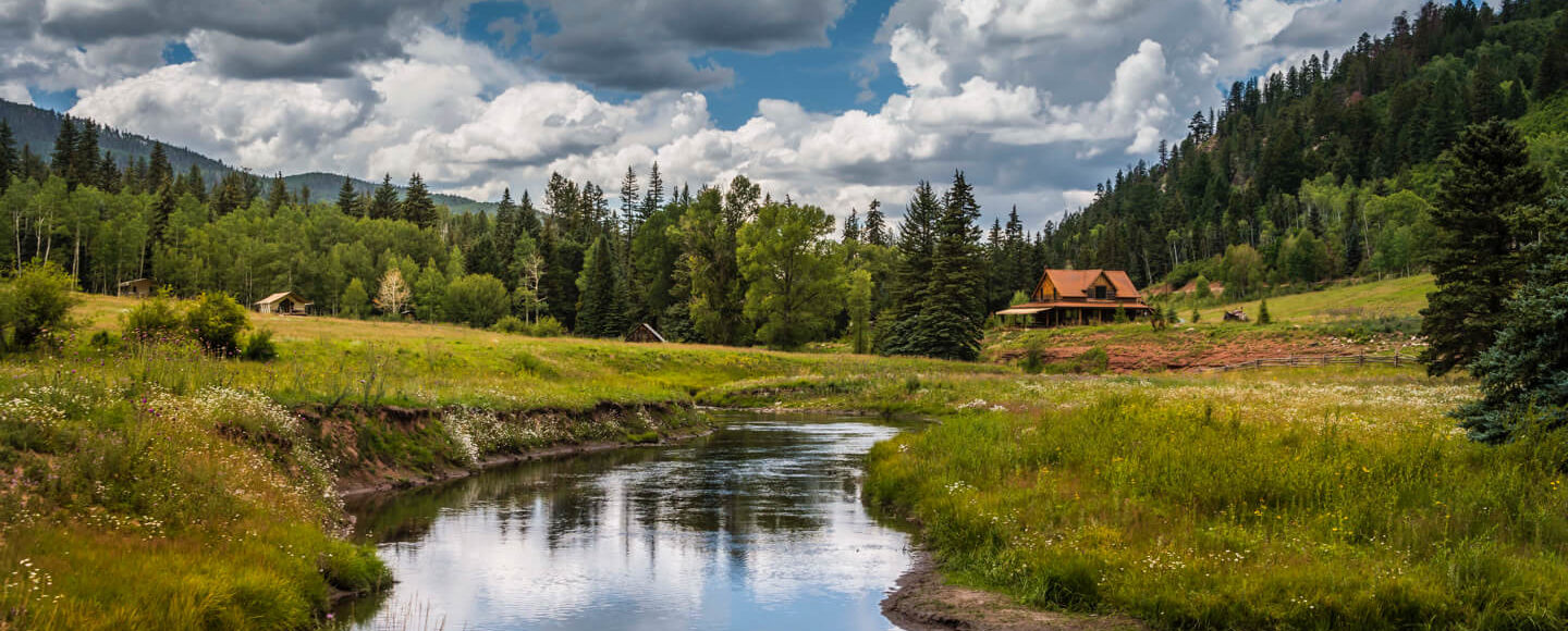 Mountain and lake landscape in Dolores, Colorado