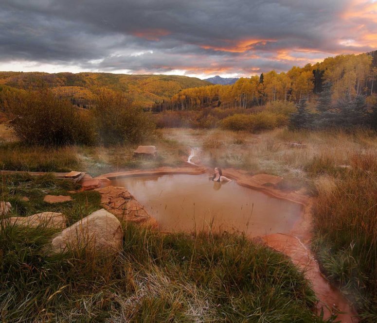 hot springs in the fall