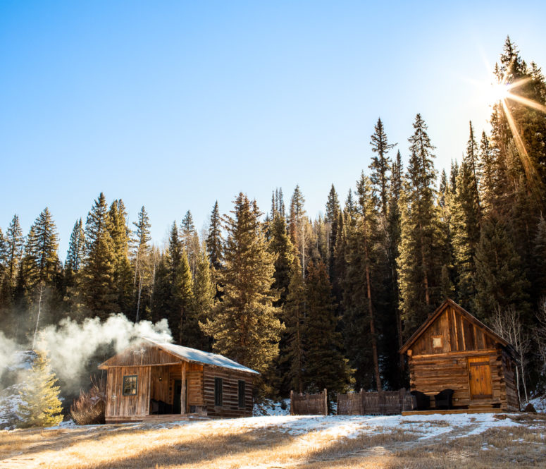 Cabins in the spring