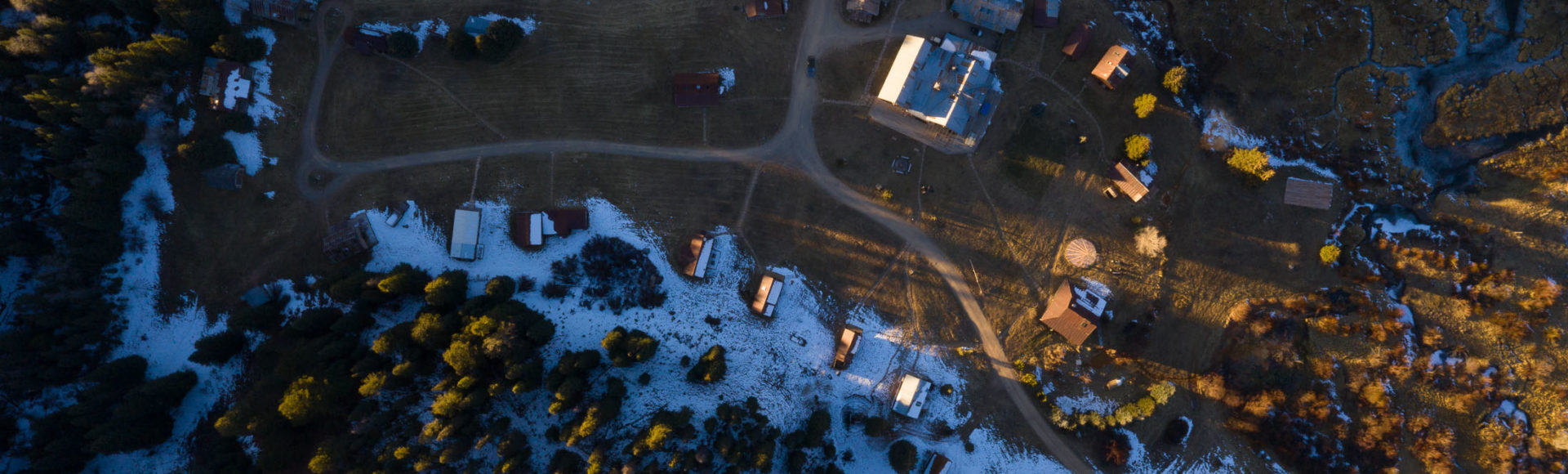 Aerial view of town