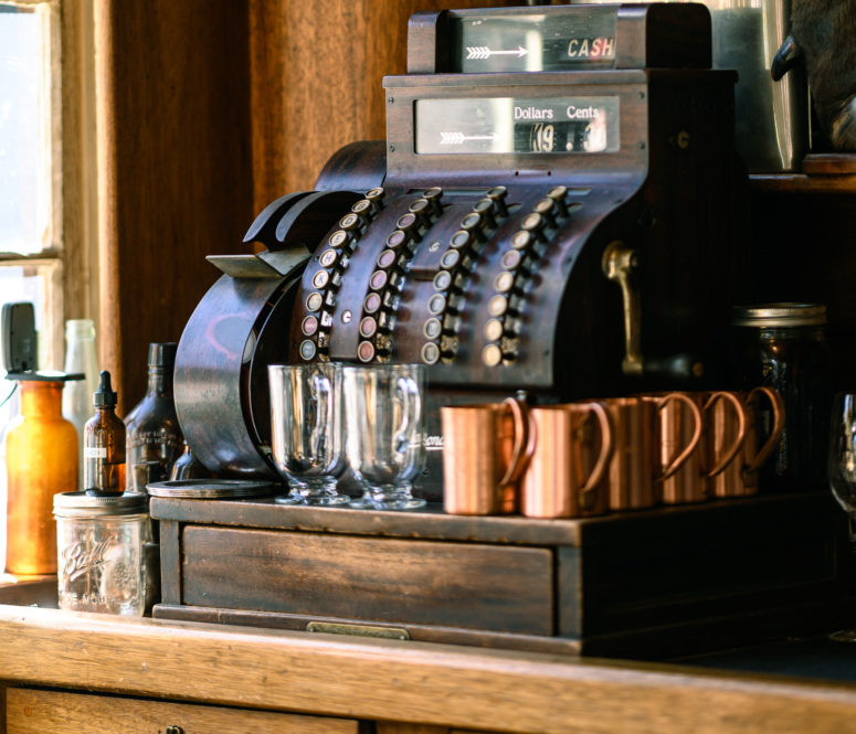 Antique cash register