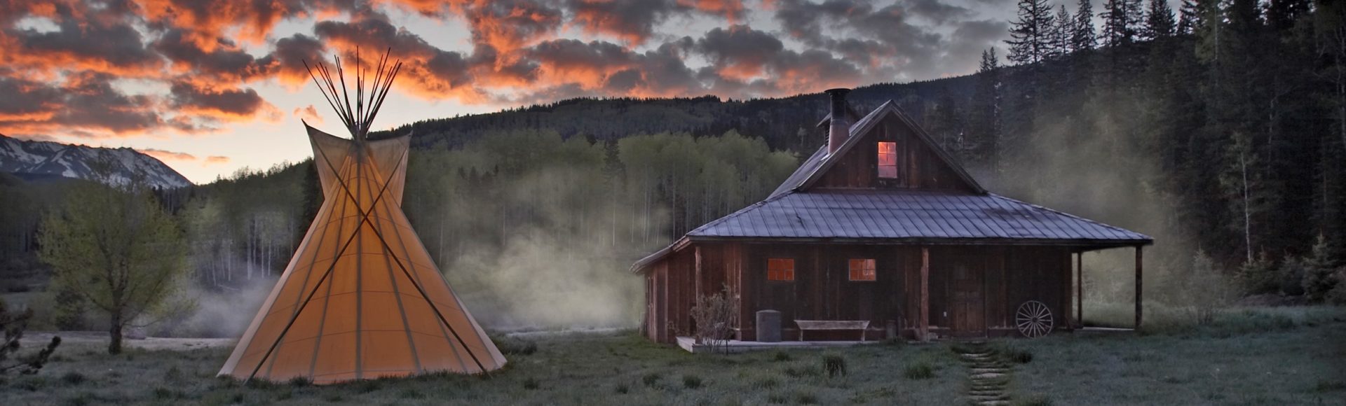 Bathhouse at dawn