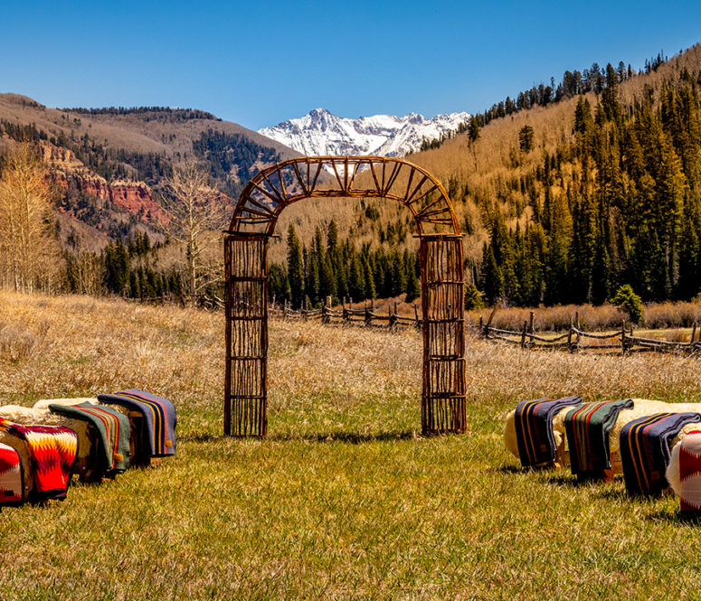Wedding ceremony at River Camp