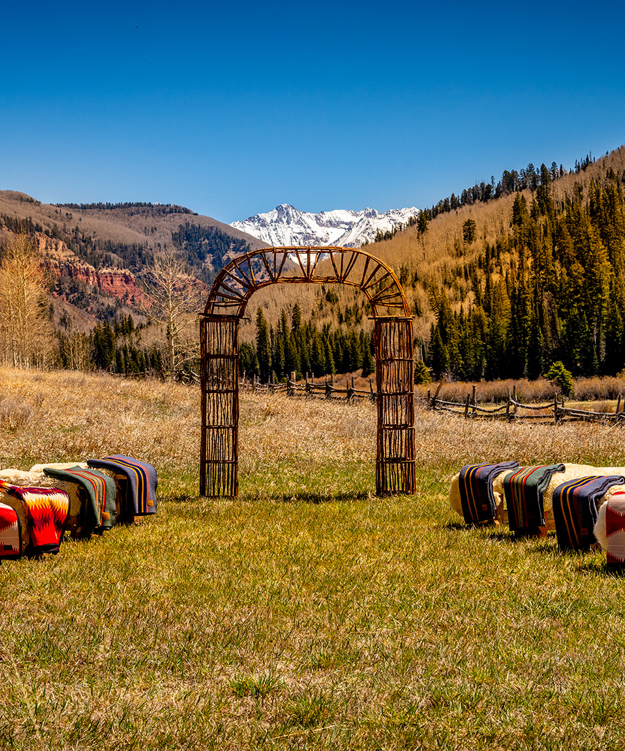 Wedding ceremony at River Camp