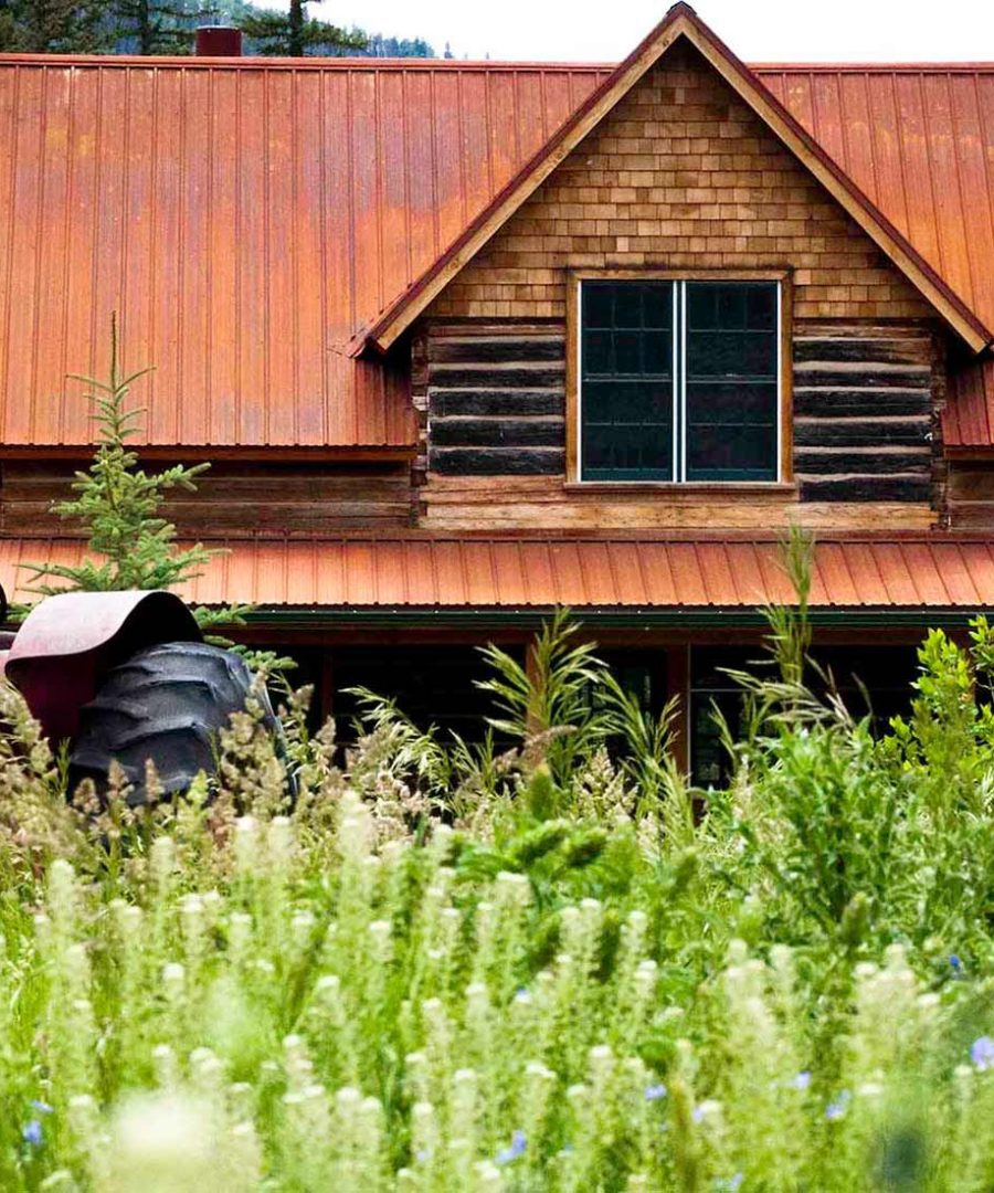 Farmhouse with tractor at River Camp